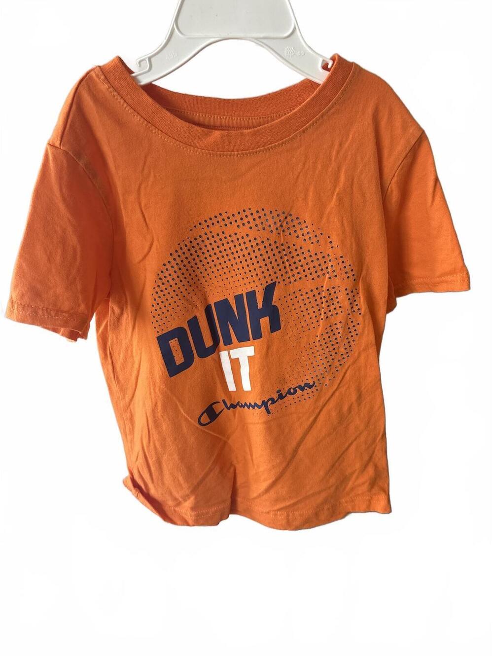 Champion Kids Orange "Dunk It" Graphic T-Shirt Size 5 6 Boys Basketball kids
